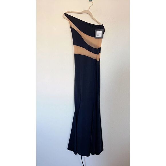 Norma Kamali Snake Mesh Fishtail Gown in Black L EU40 - Picture 7 of 9